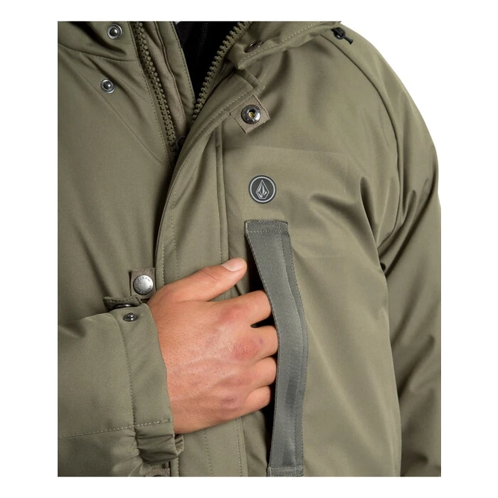 Volcom Interzone 5K Parka Jacket In Army Green Combo 10 Volcom Interzone 5K Parka Jacket In Army Green Combo - Image 10