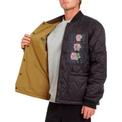 Volcom Lookster Jacket In Black Combo -STANCE Shop volcom lookster jacket black combo a1632007 blc b4 brqhr0xpm1xz8cs2