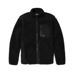 Volcom Muzzer Fuzzar Zip Full Zip Fleece In Black