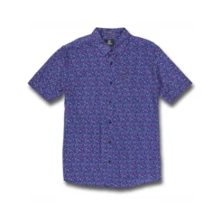 Volcom Rickshaw Short Sleeve Shirt In Blueprint