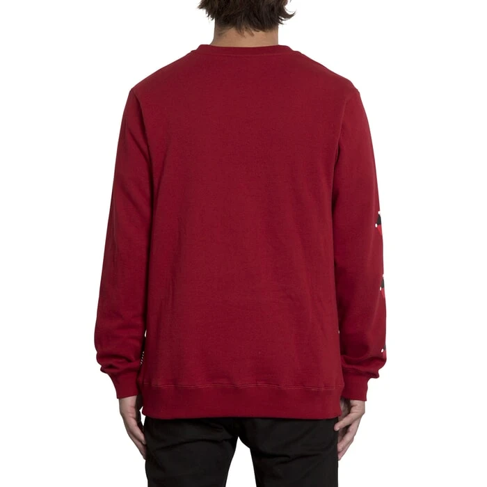 Volcom Santastone Sweatshirt In Deep Red 2 Volcom Santastone Sweatshirt In Deep Red - Image 2
