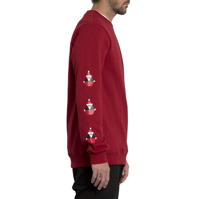 Volcom Santastone Sweatshirt In Deep Red 3 Volcom Santastone Sweatshirt In Deep Red - Image 3