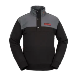 Volcom She Crew Fleece Sweatshirt In Black