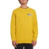 Volcom Supply Stone Crew Sweatshirt In Gold