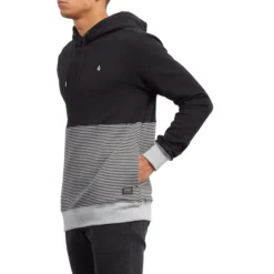 Volcom Threezy Pullover Hoody In Black -STANCE Shop volcom threezy pullover hoody black a4131813 blk b2 gjrx8g1tsgrsdpil