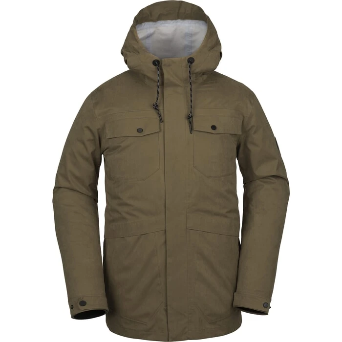 Volcom V.CO 3L Rain Shell Jacket In Moss 1 Volcom V.CO 3L Rain Shell Jacket In Moss