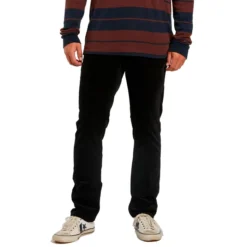 Volcom Vorta 5 Pocket Cord Trousers In Black