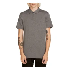 Volcom Wowzer Short Sleeve Polo Shirt In Stealth